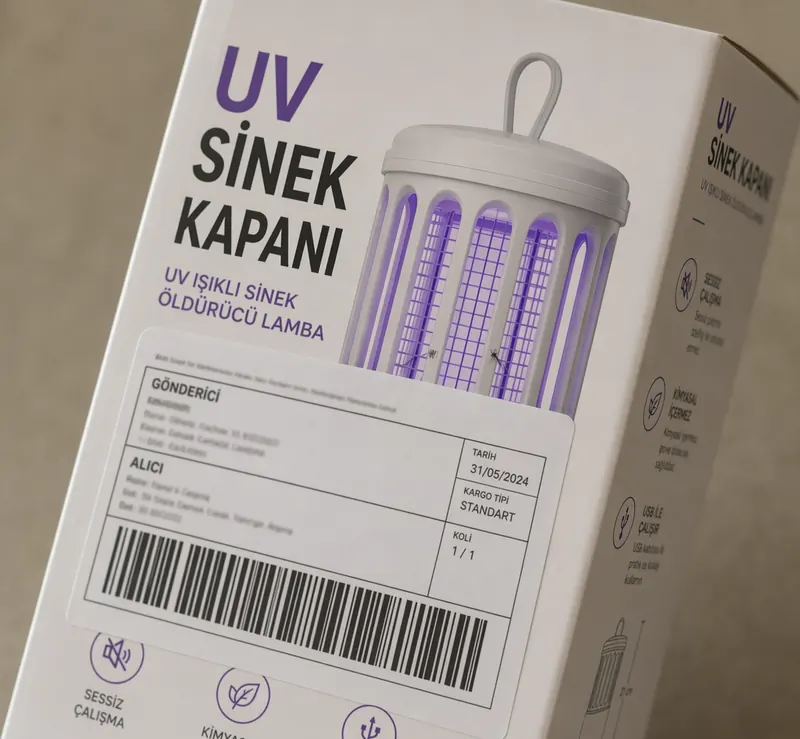Kargo etiketi yakın plan