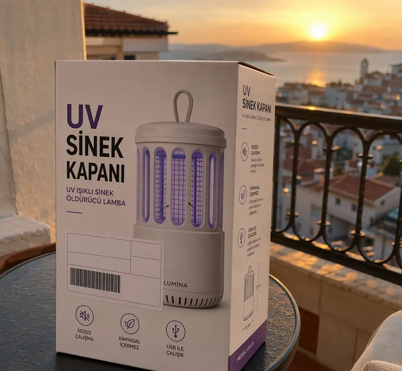 Paket balkonda gün batımında